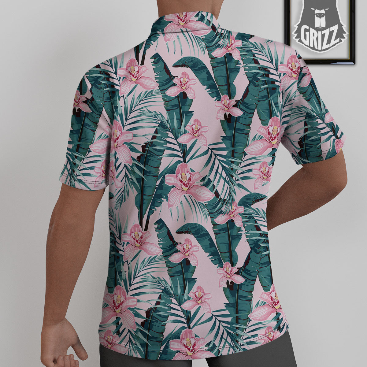 Tropical Pink Hawaiian Print Pattern Untucked Shirts-grizzshop