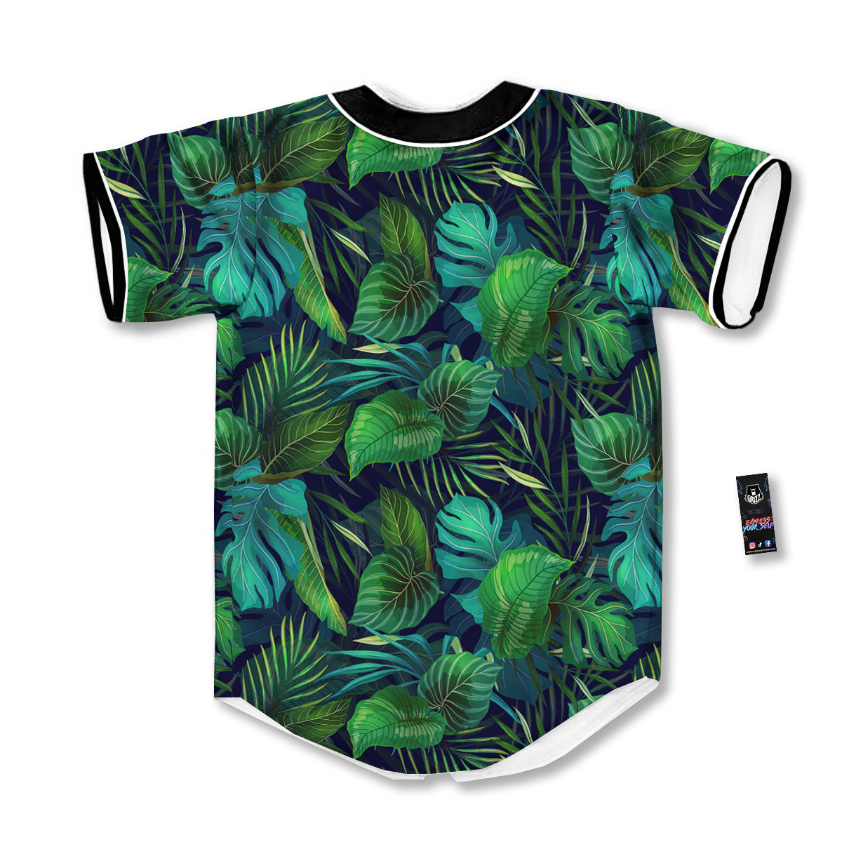 Tropical Plants Hawaiian Print Pattern Baseball Jersey-grizzshop
