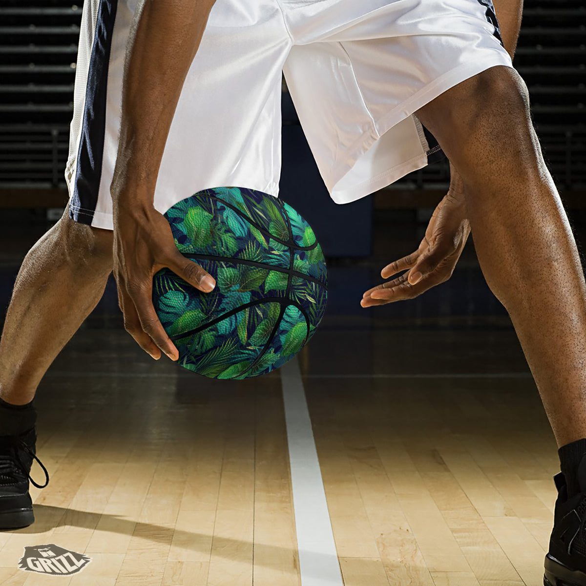 Tropical Plants Hawaiian Print Pattern Basketball-grizzshop