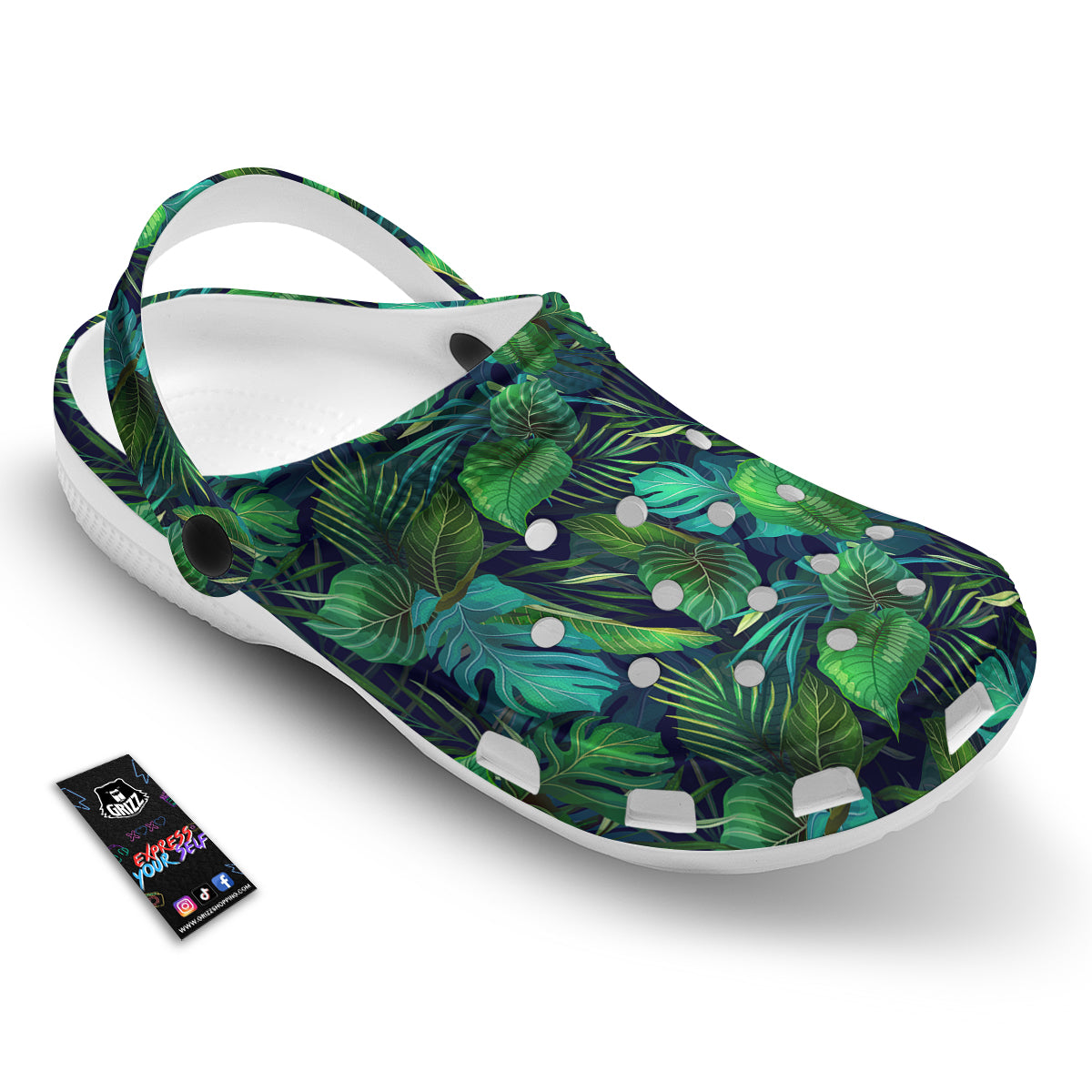 Tropical Plants Hawaiian Print Pattern Clog-grizzshop