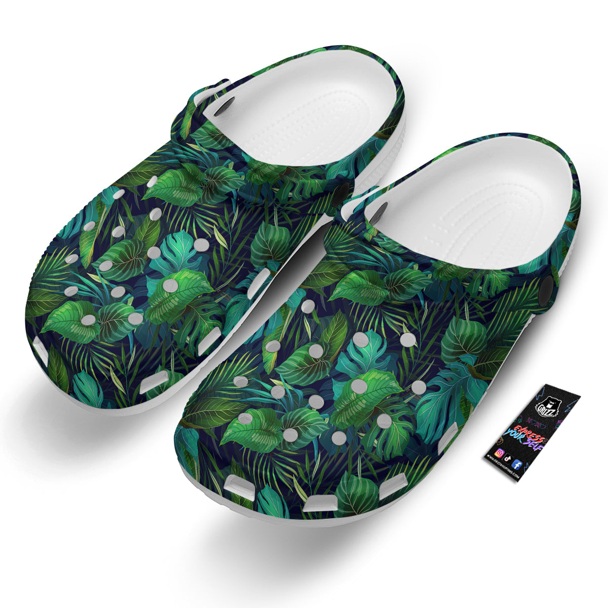 Tropical Plants Hawaiian Print Pattern Clog-grizzshop