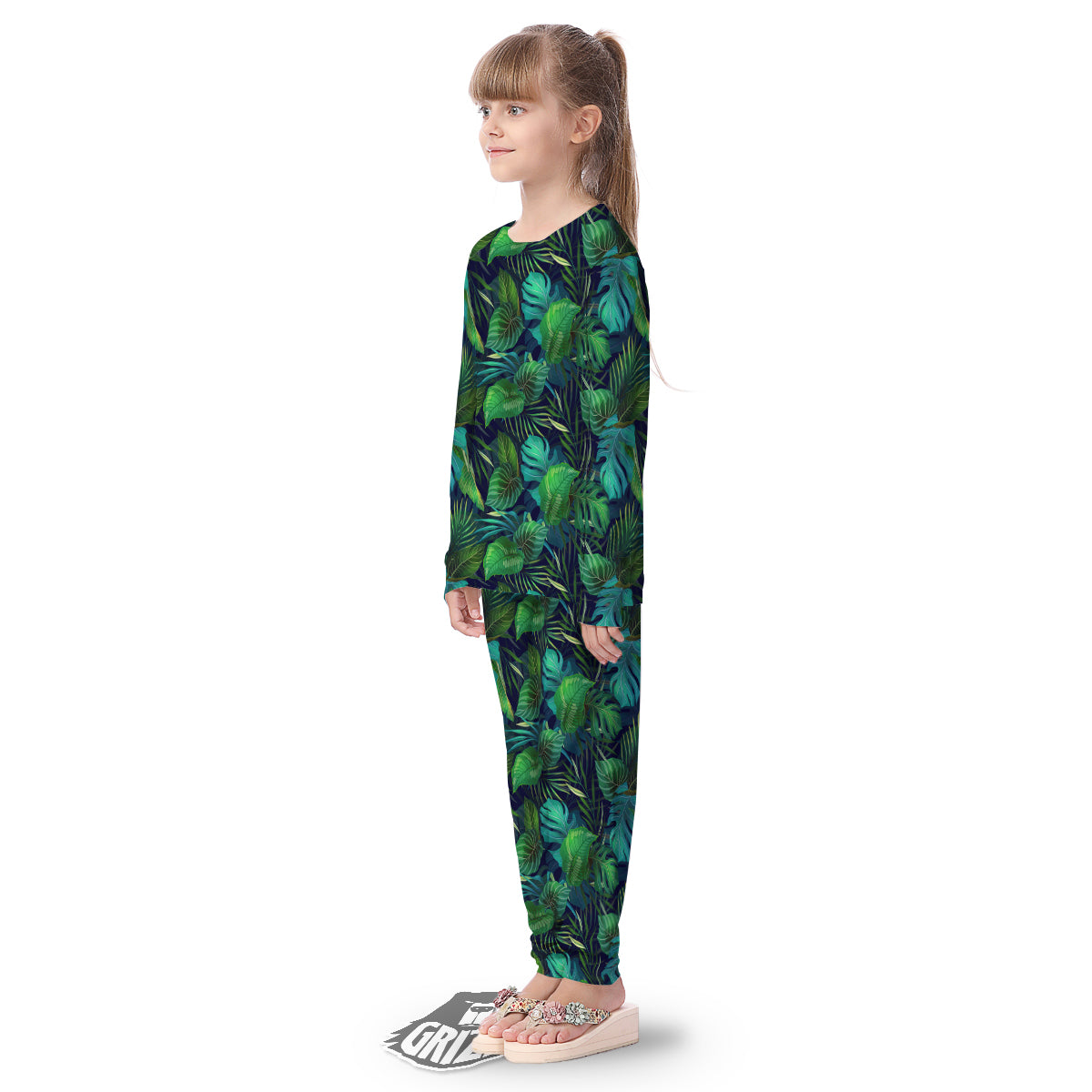 Tropical Plants Hawaiian Print Pattern Kid's Pajamas-grizzshop