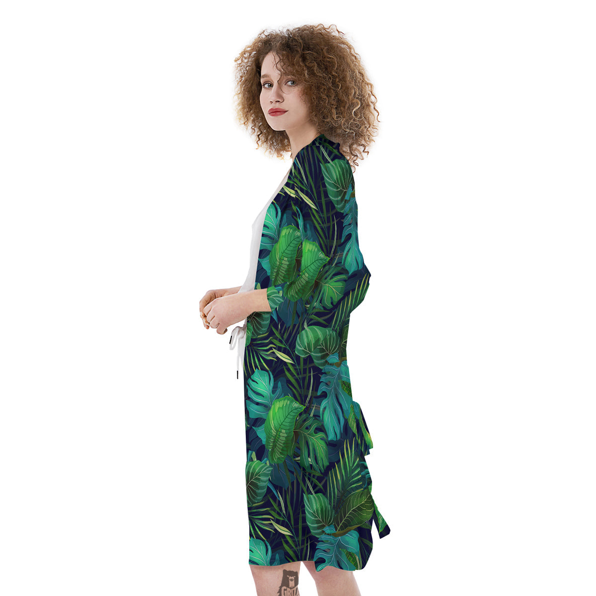 Tropical Plants Hawaiian Print Pattern Kimono-grizzshop