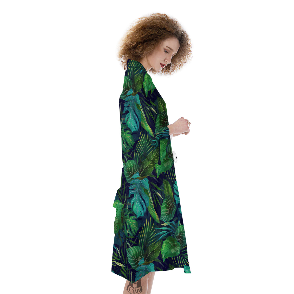 Tropical Plants Hawaiian Print Pattern Kimono-grizzshop