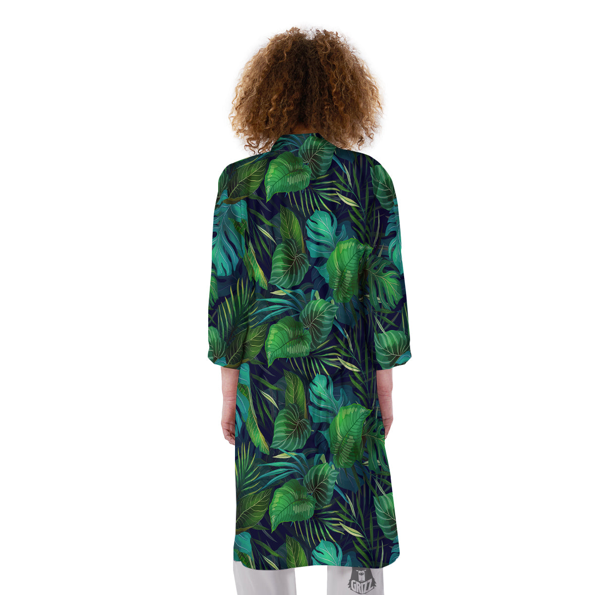 Tropical Plants Hawaiian Print Pattern Kimono-grizzshop
