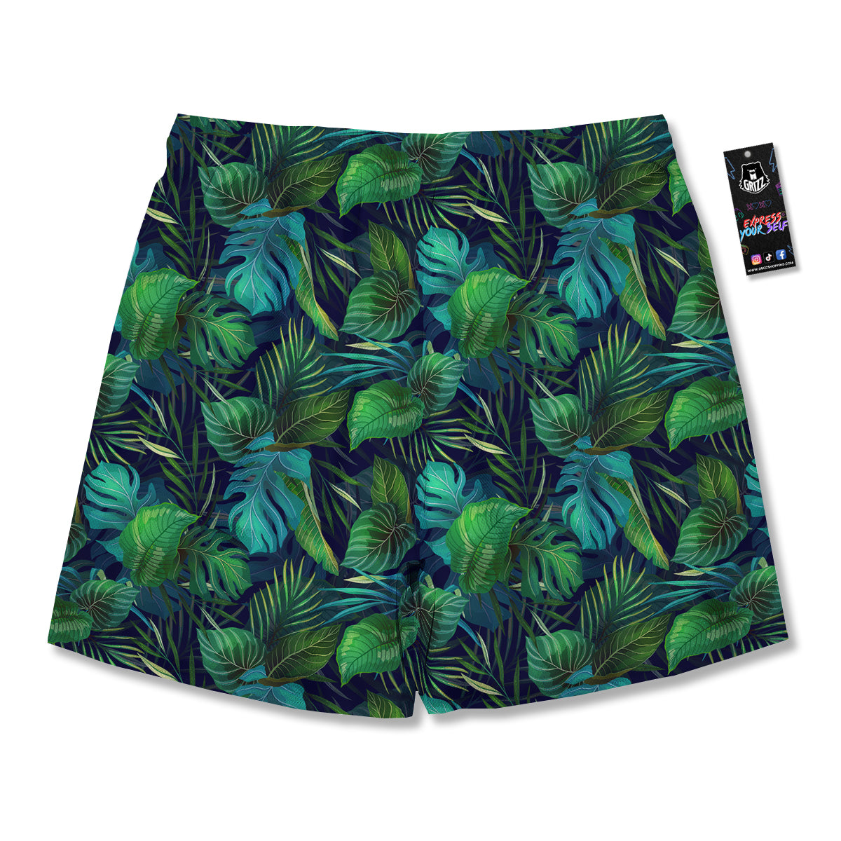 Tropical Plants Hawaiian Print Pattern Men's Running Shorts-grizzshop