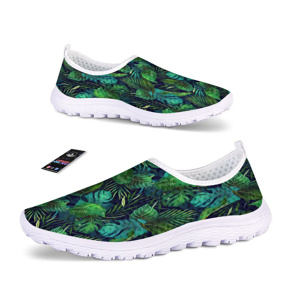 Tropical Plants Hawaiian Print Pattern Nurse Shoes-grizzshop