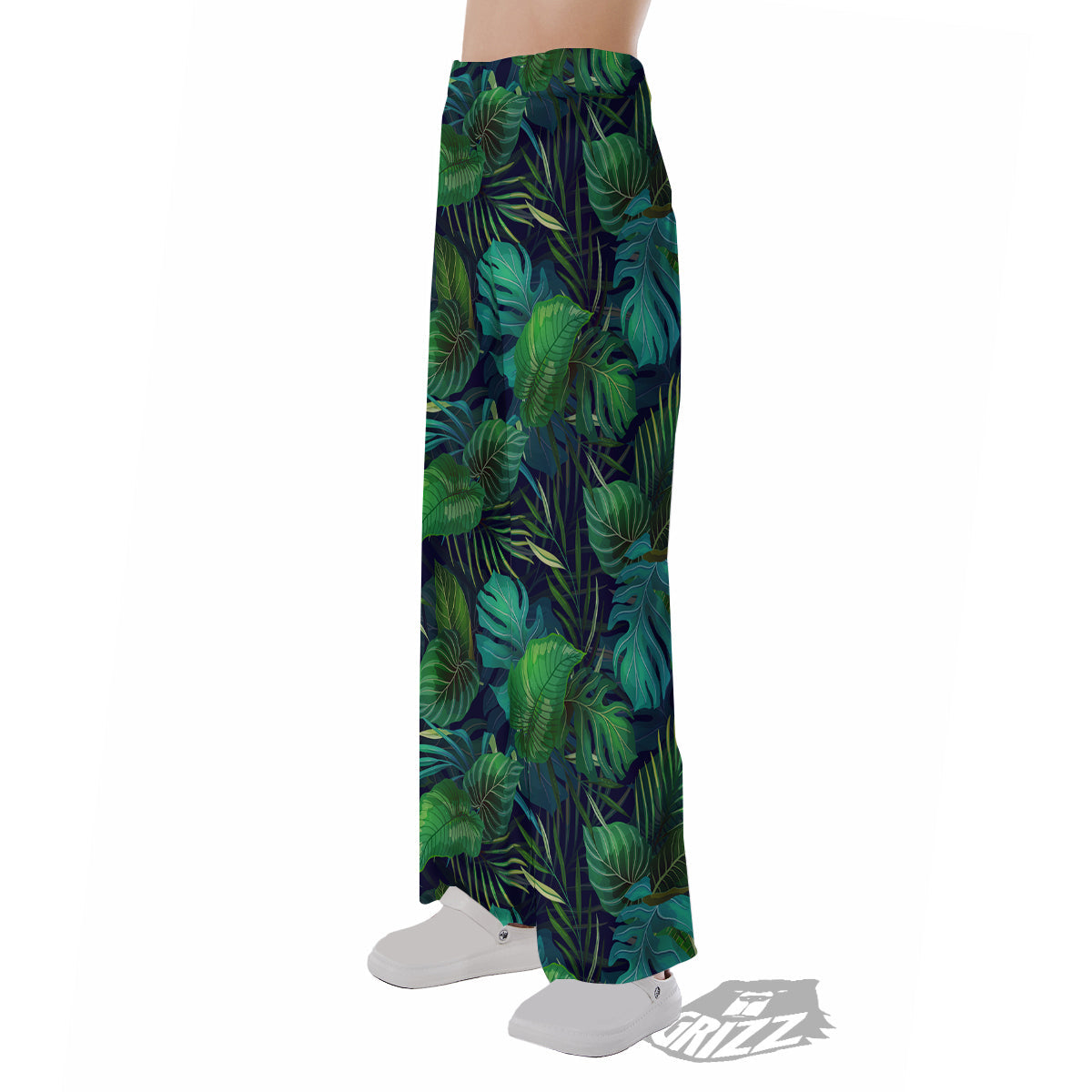 Tropical Plants Hawaiian Print Pattern Pajama Pants-grizzshop