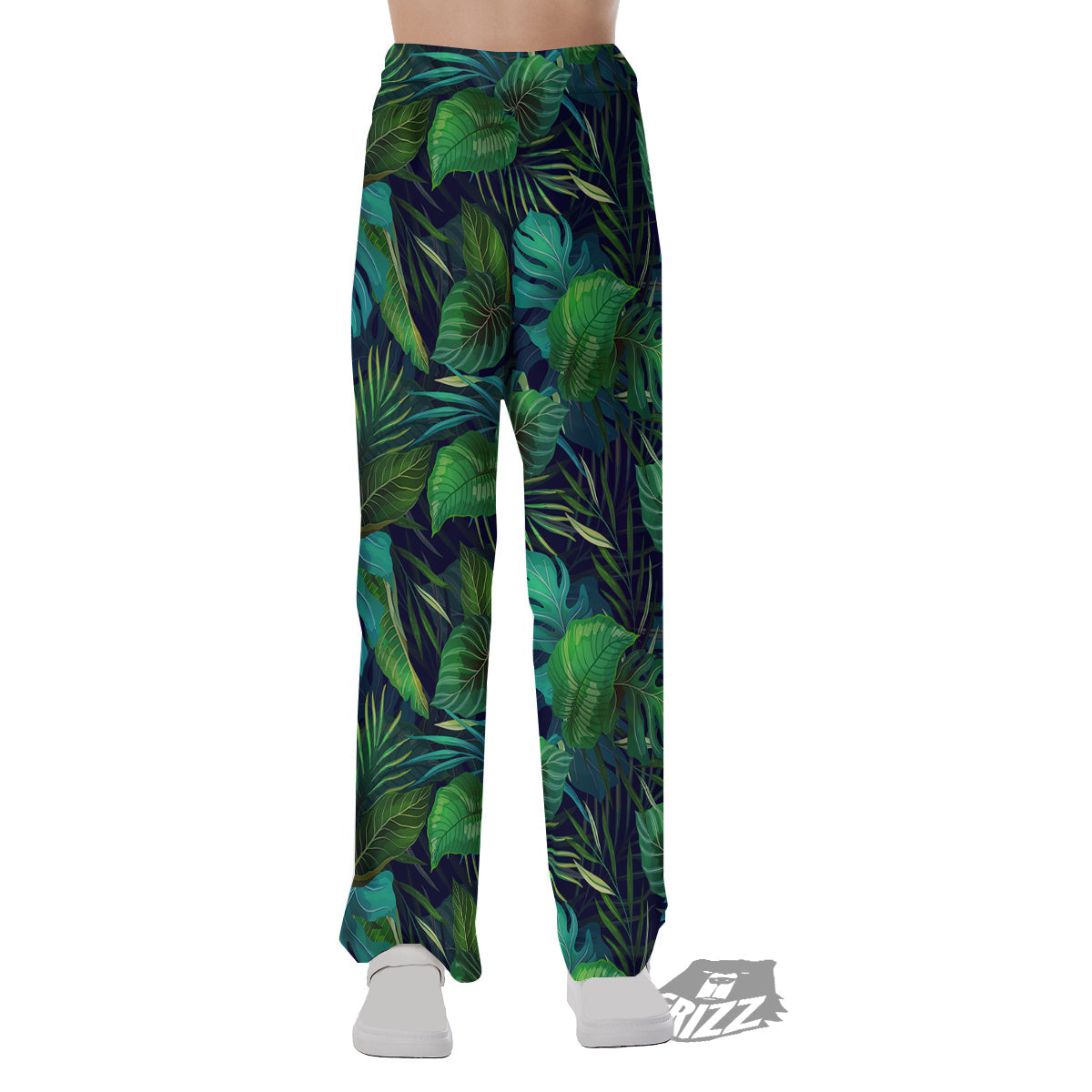 Tropical Plants Hawaiian Print Pattern Pajama Pants-grizzshop