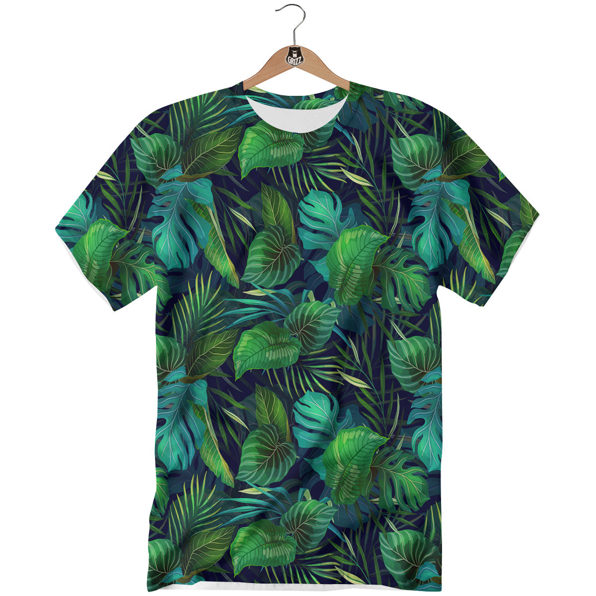 Tropical Plants Hawaiian Print Pattern T-Shirt-grizzshop