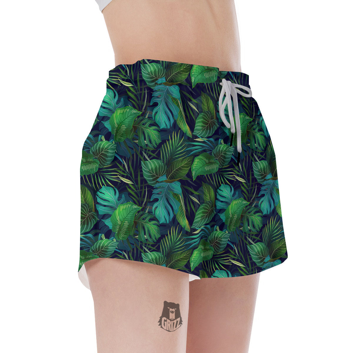 Tropical Plants Hawaiian Print Pattern Women's Shorts-grizzshop