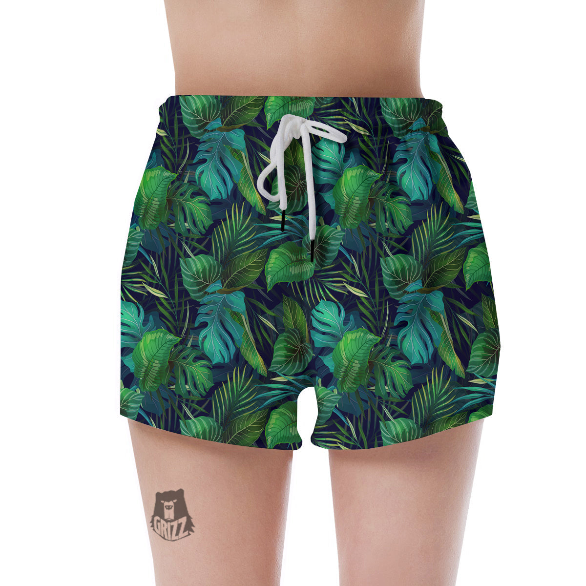 Tropical Plants Hawaiian Print Pattern Women's Shorts-grizzshop