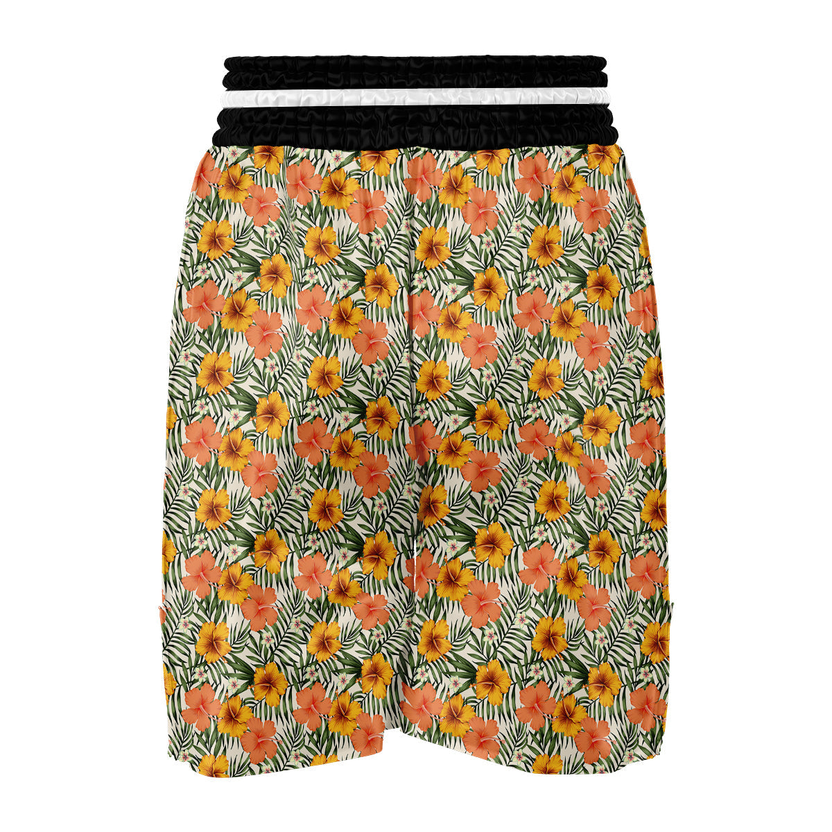 Tropical Plumeria Boxing Shorts-grizzshop