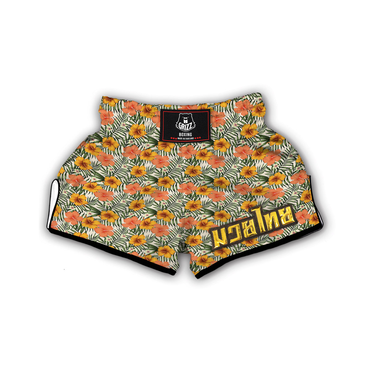 Tropical Plumeria Muay Thai Boxing Shorts-grizzshop