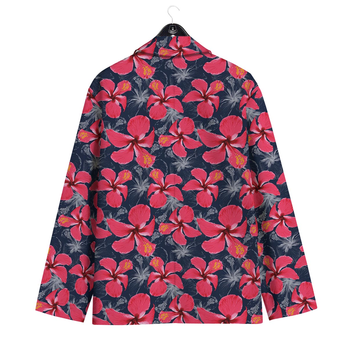 Tropical Red Hibiscus Print Pattern Men's Sport Coat-grizzshop