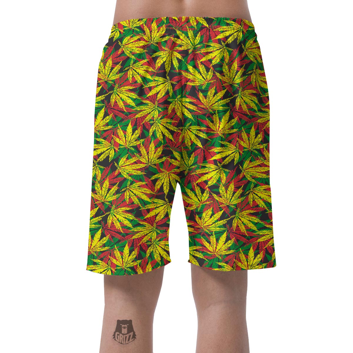 Tropical Reggae Leaf Men's Shorts-grizzshop