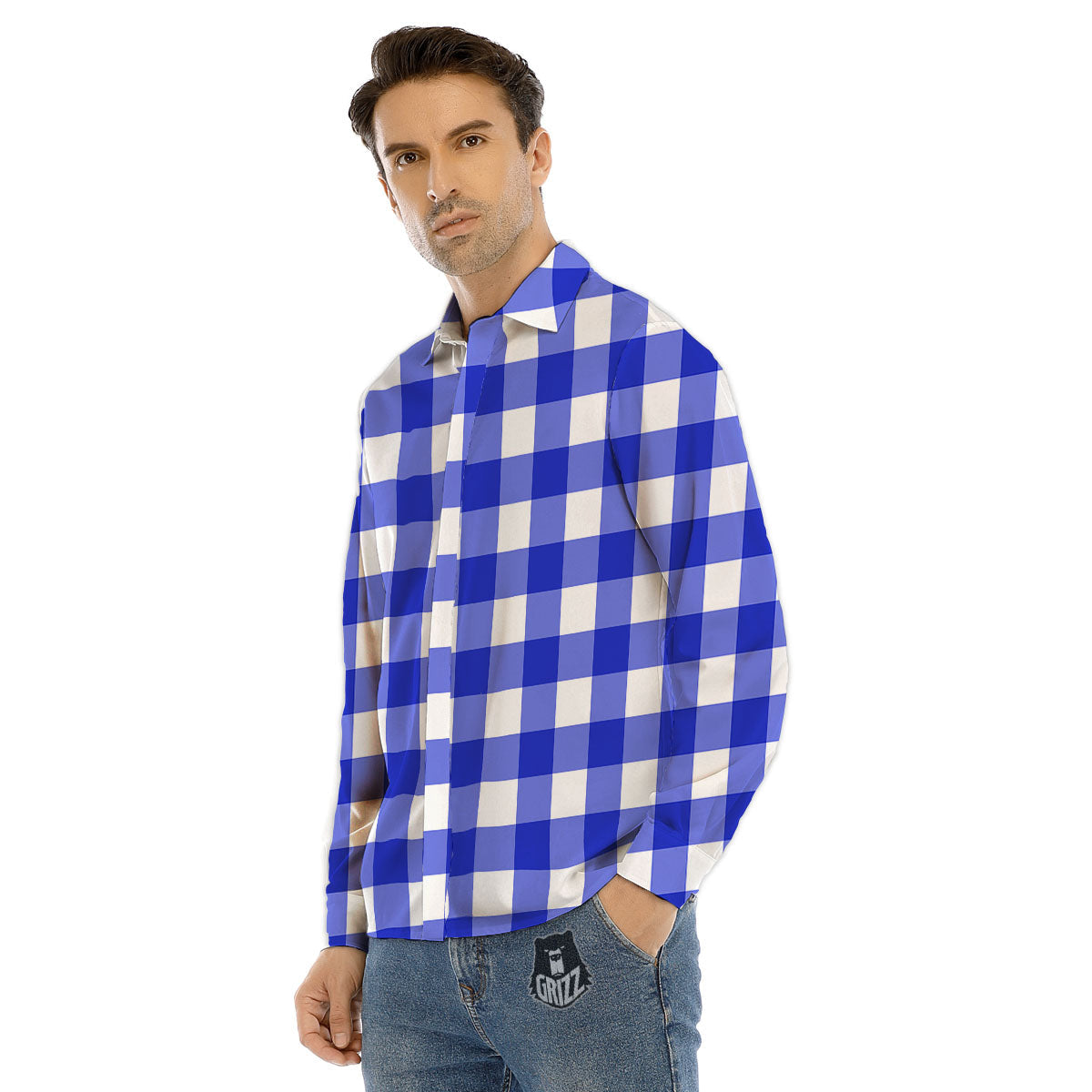 Tropical Skull Hand Print Men's Dress Shirts-grizzshop