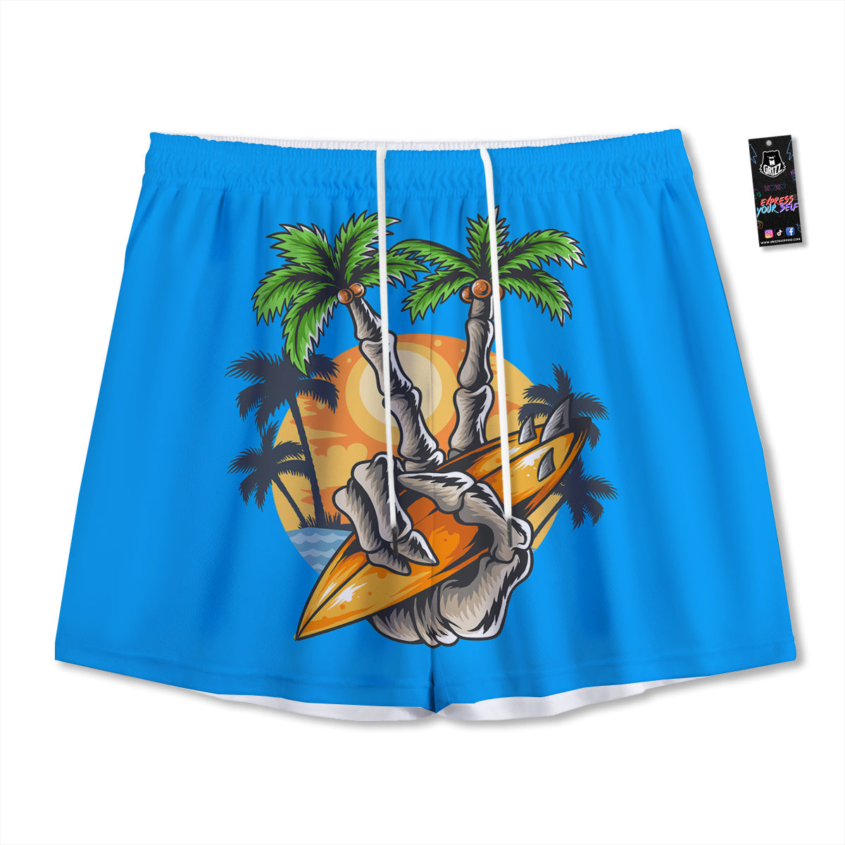 Watermelon Cute Pineapple Print Pattern Mesh Shorts