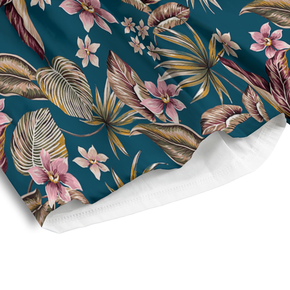 Tropical Teal Print Pattern Men's Athletic Shorts-grizzshop