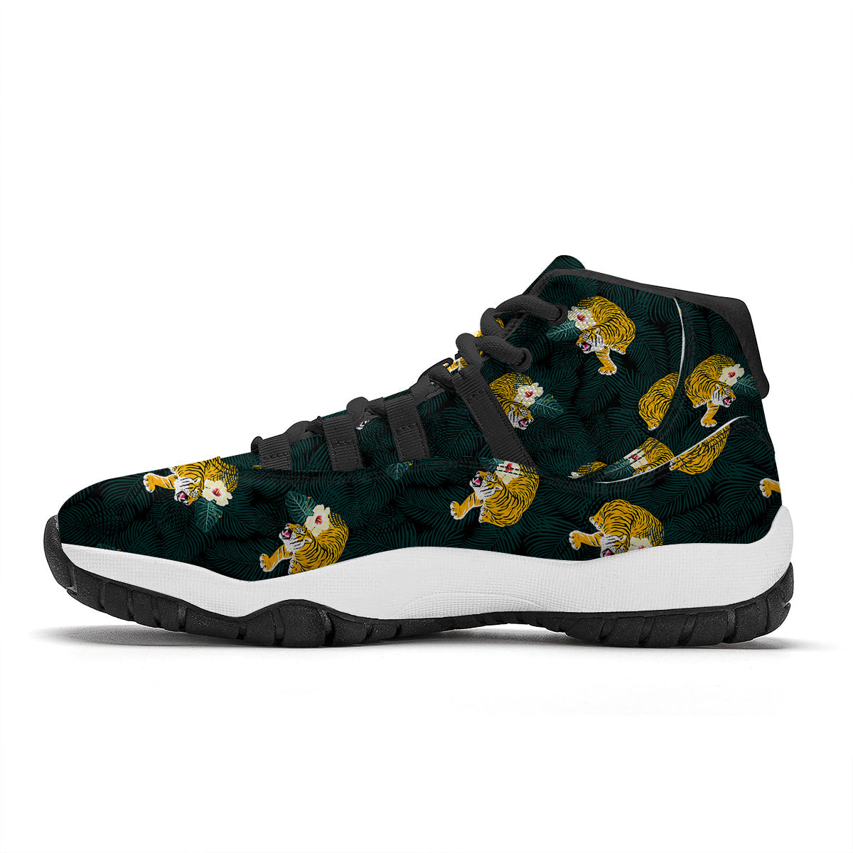 Tropical Tiger Black Bball Shoes-grizzshop