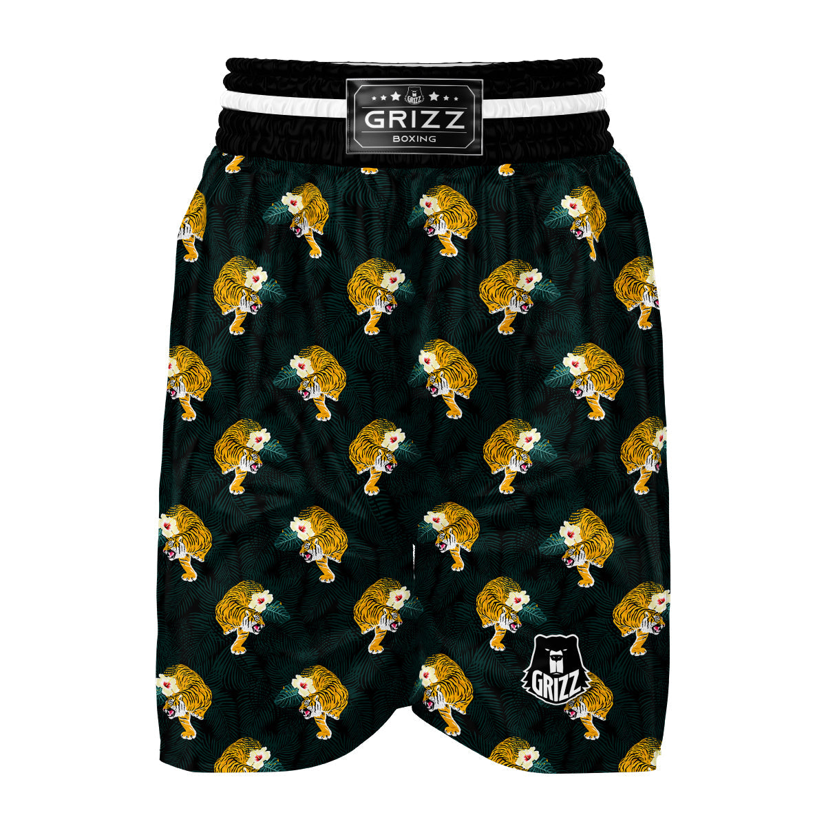 Tropical Tiger Boxing Shorts-grizzshop