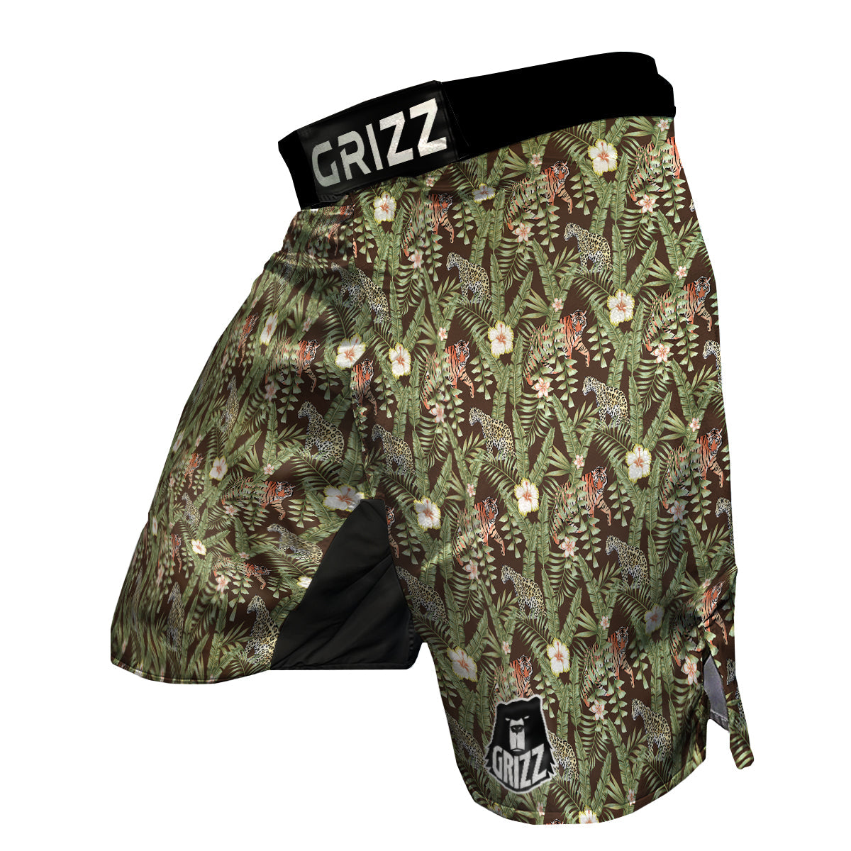 Tropical Tiger Leopard MMA Shorts-grizzshop