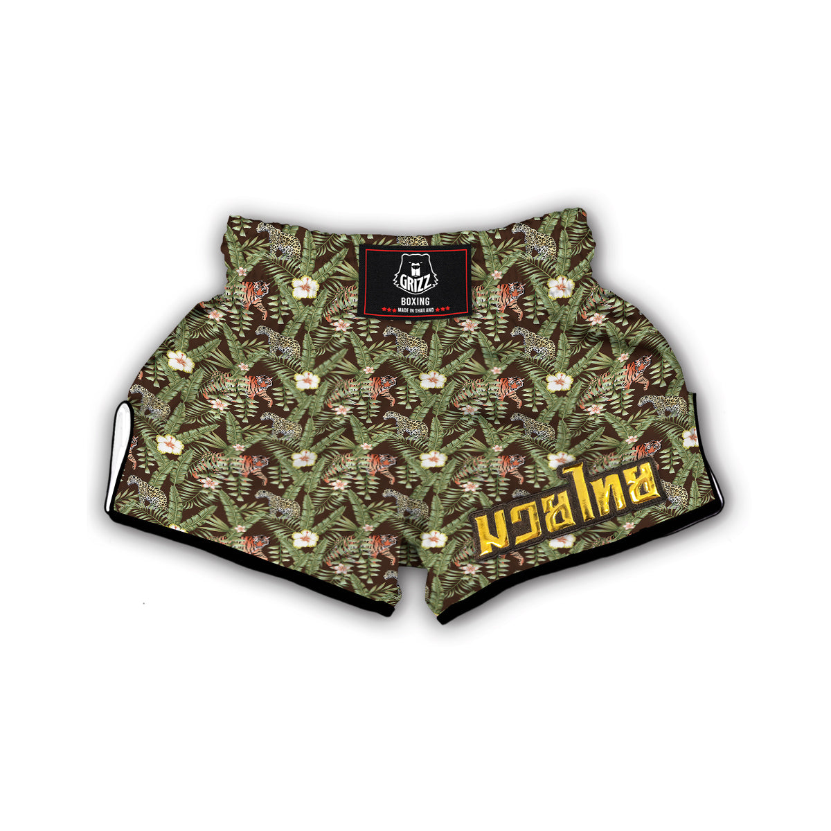 Tropical Tiger Leopard Muay Thai Boxing Shorts-grizzshop