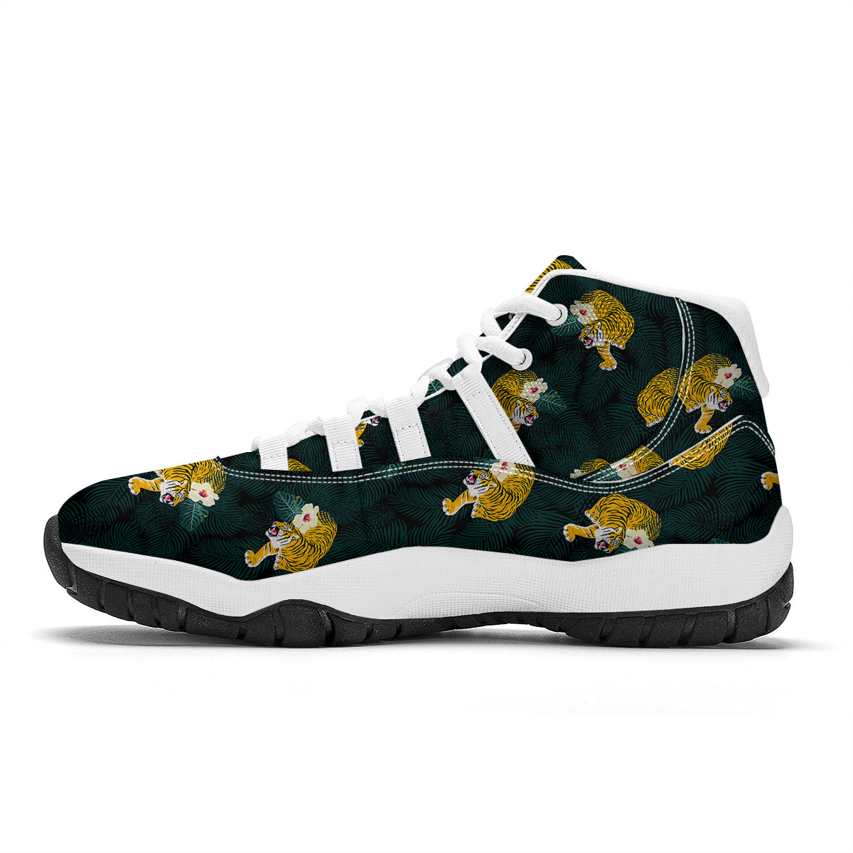 Tropical Tiger White Bball Shoes-grizzshop