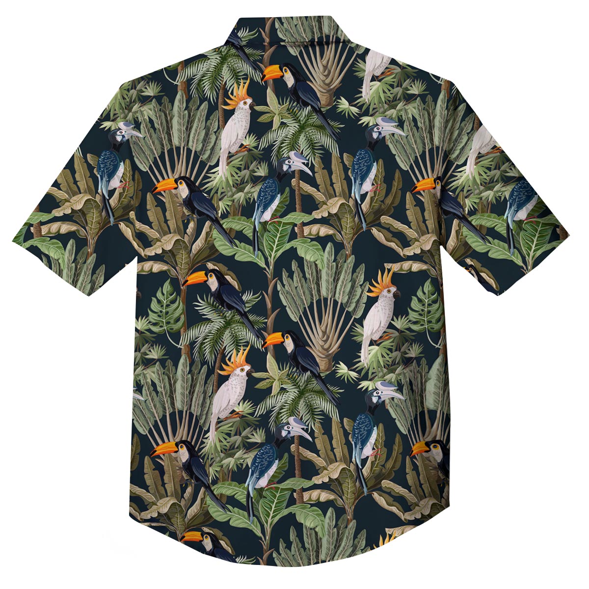Tropical Toucan Parrot Print Pattern Button Up Shirt-grizzshop