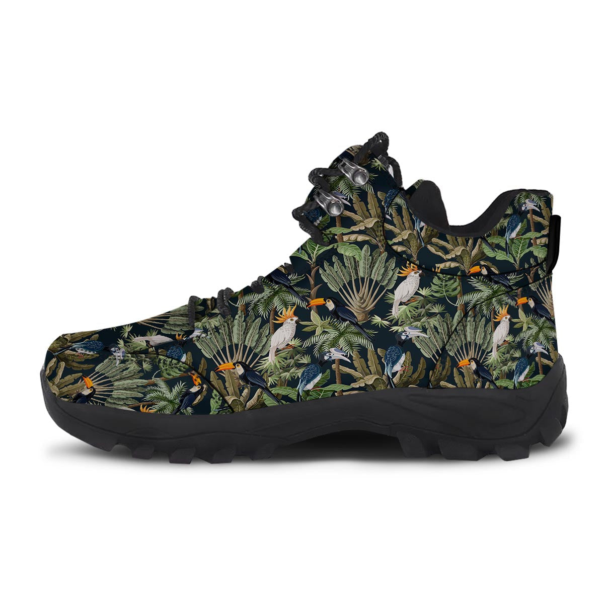 Tropical Toucan Parrot Print Pattern Hiking Shoes-grizzshop