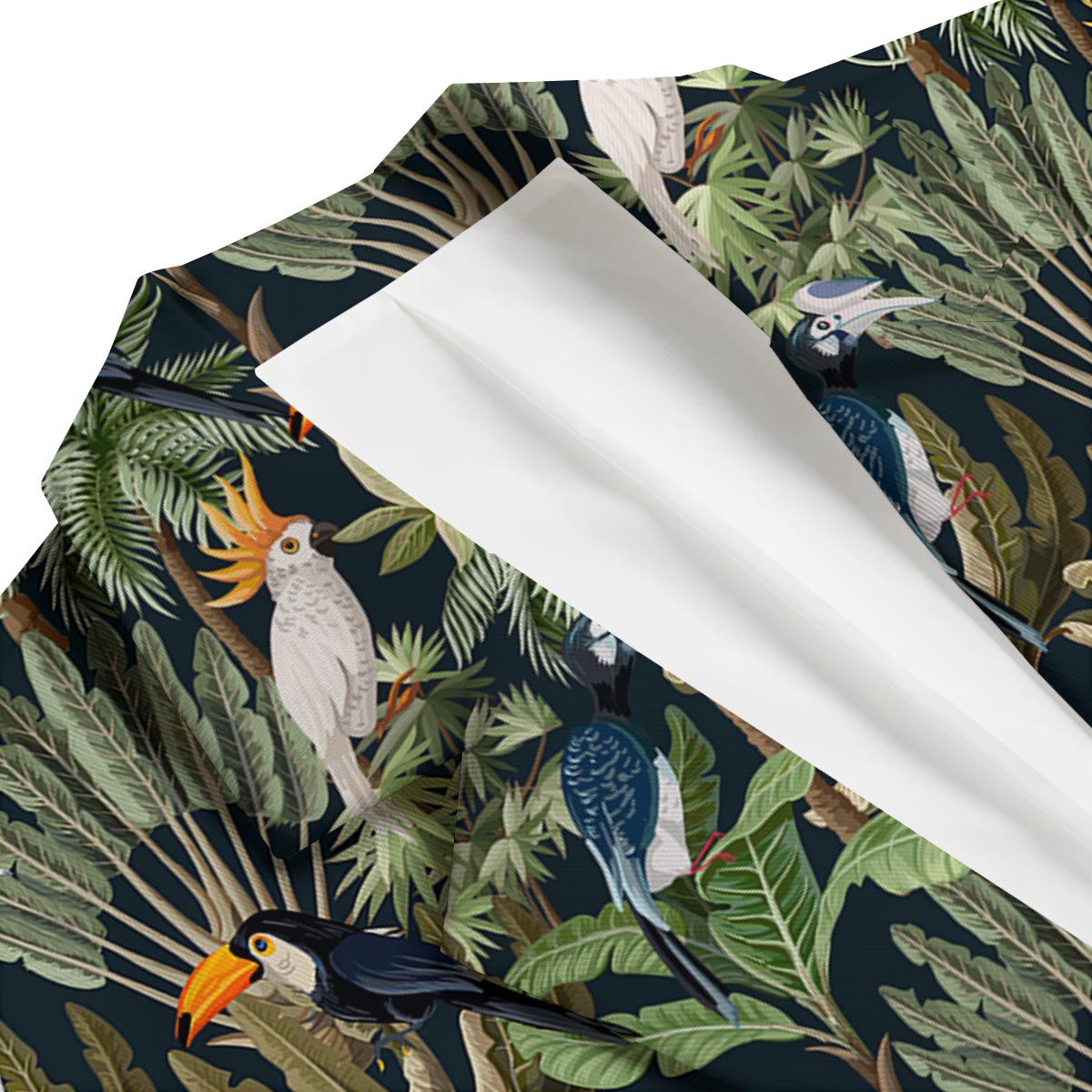 Tropical Toucan Parrot Print Pattern Men's Blazer-grizzshop