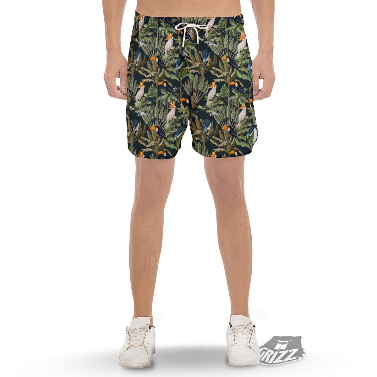 Tropical Toucan Parrot Print Pattern Men's Gym Shorts-grizzshop