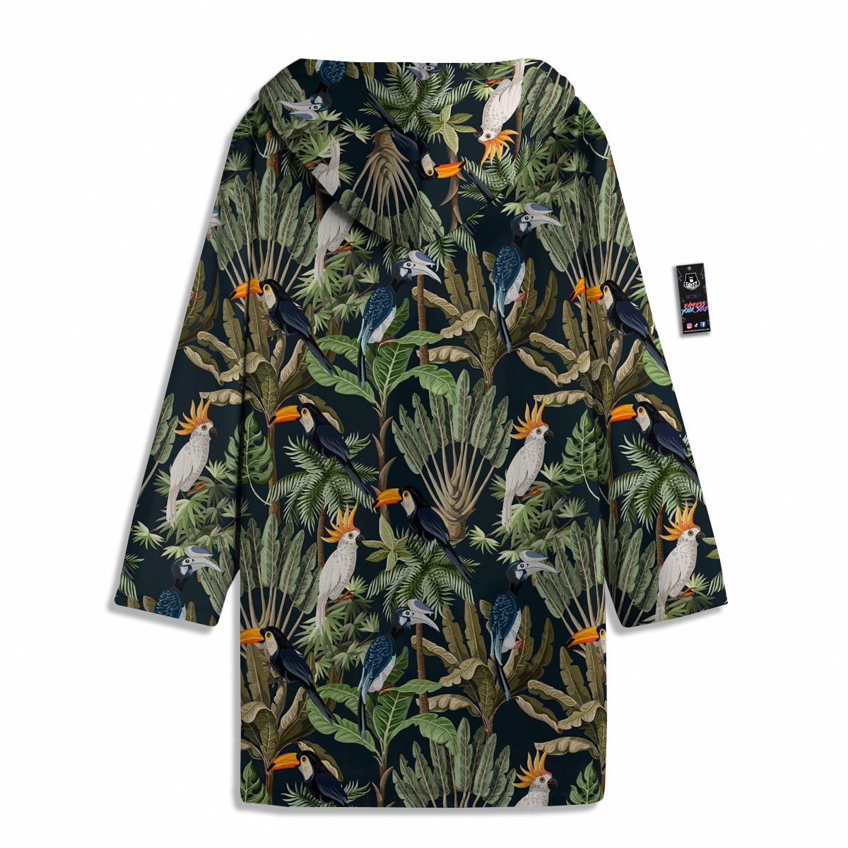 Tropical Toucan Parrot Print Pattern Men's Windbreaker Jacket-grizzshop