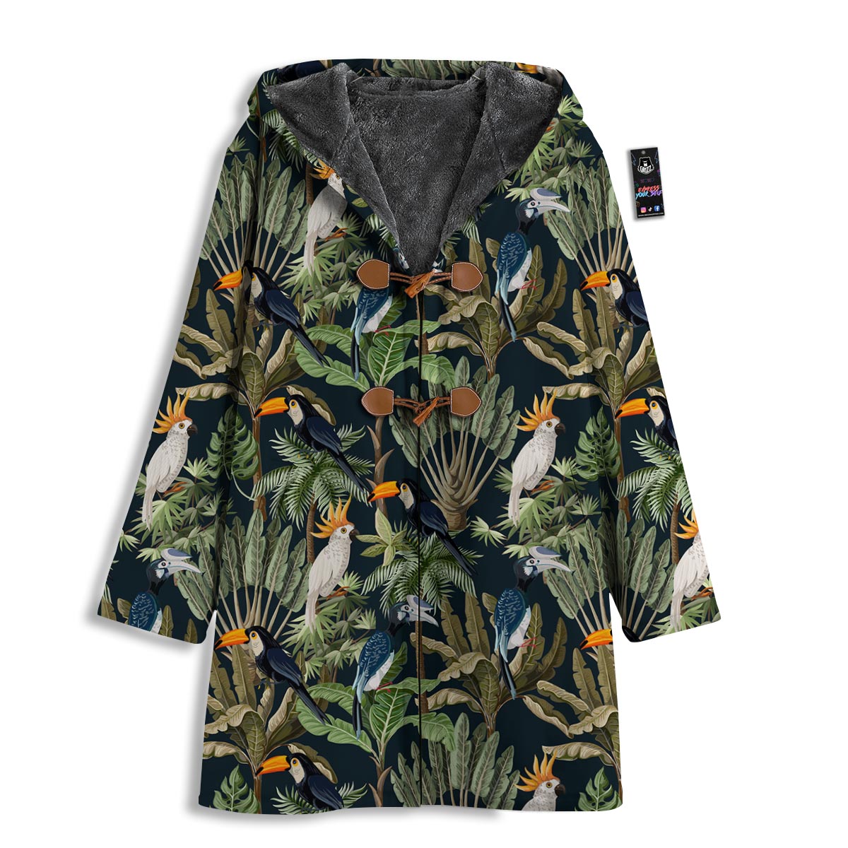 Tropical Toucan Parrot Print Pattern Men's Windbreaker Jacket-grizzshop