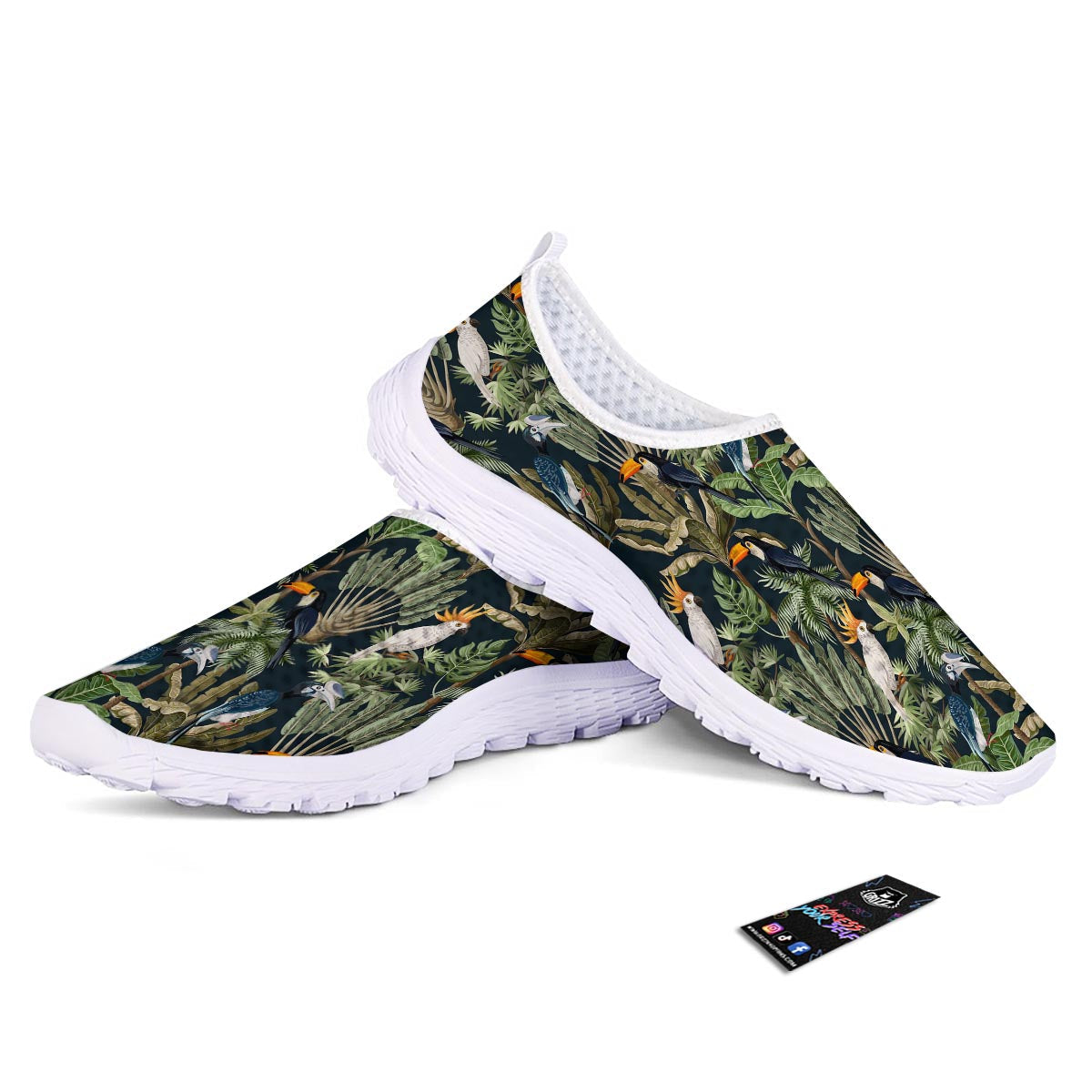 Tropical Toucan Parrot Print Pattern Nurse Shoes-grizzshop