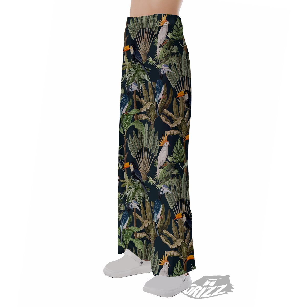 Tropical Toucan Parrot Print Pattern Pajama Pants-grizzshop