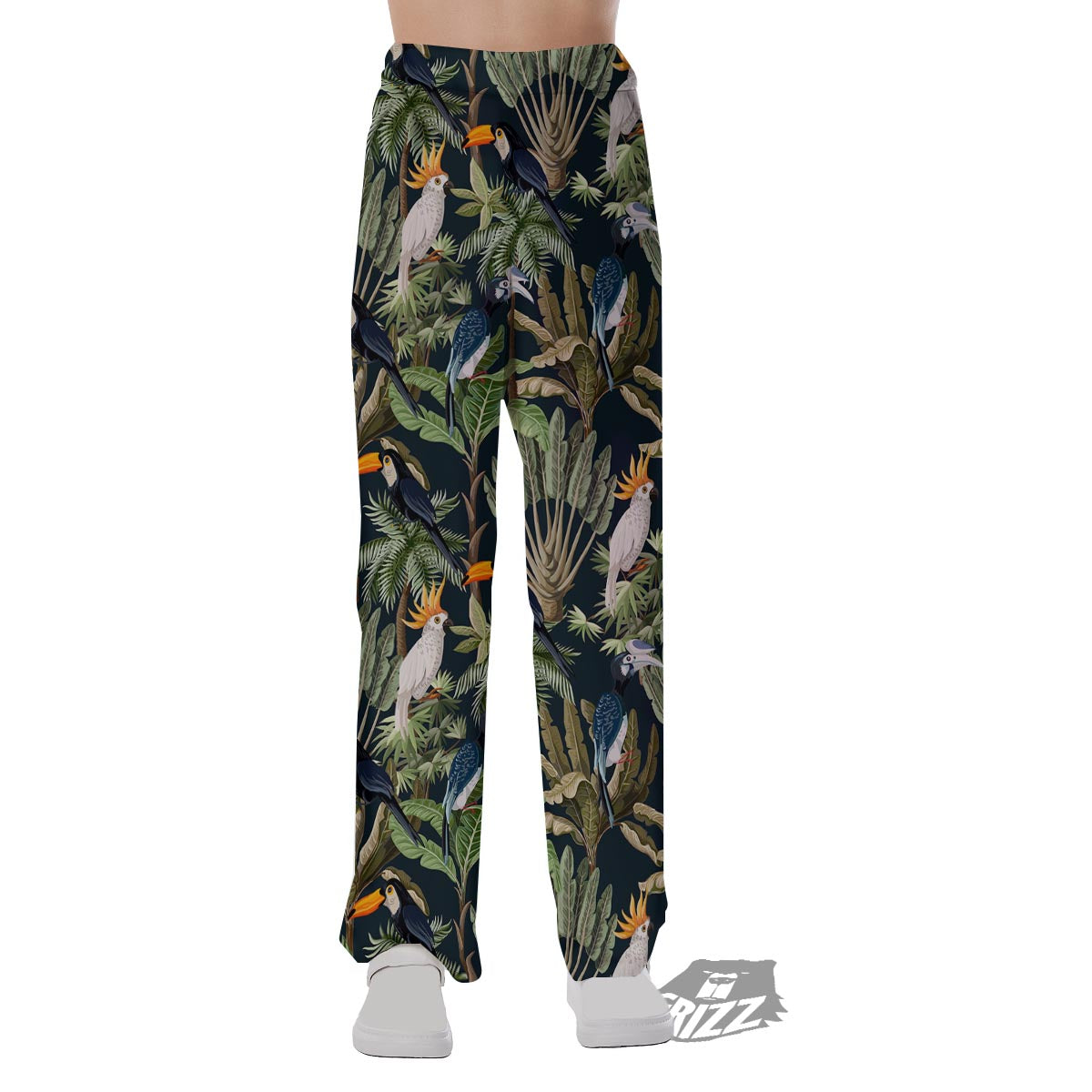 Tropical Toucan Parrot Print Pattern Pajama Pants-grizzshop