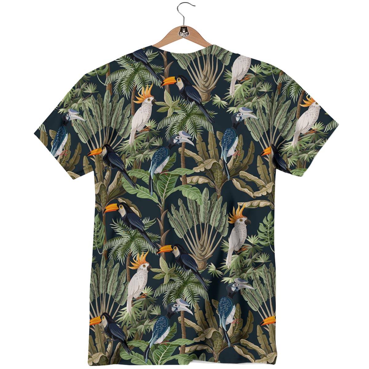 Tropical Toucan Parrot Print Pattern T-Shirt-grizzshop