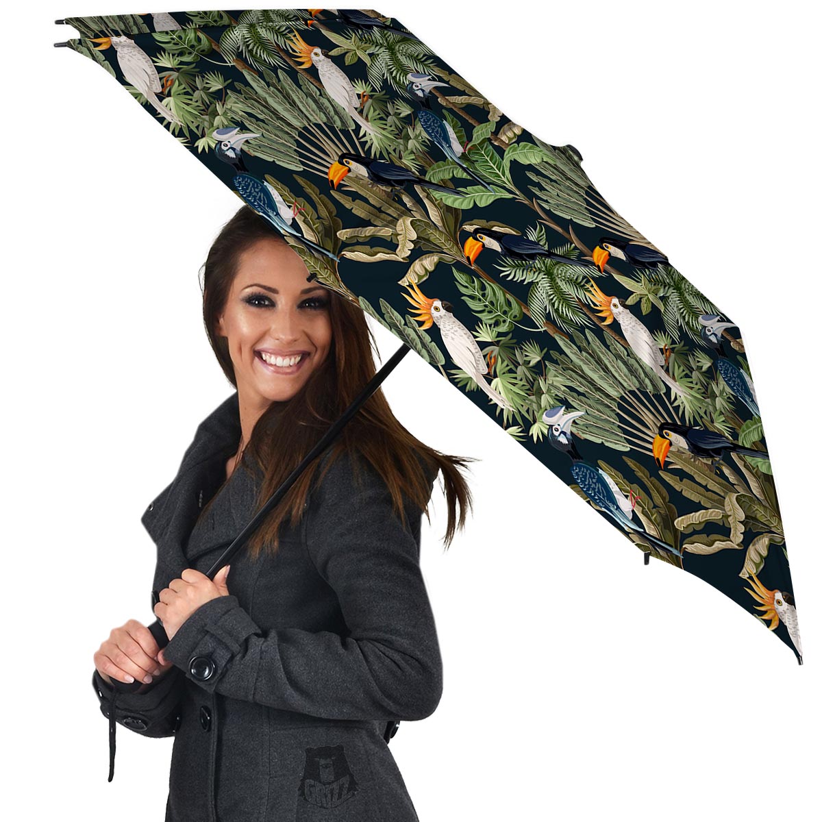 Tropical Toucan Parrot Print Pattern Umbrella-grizzshop