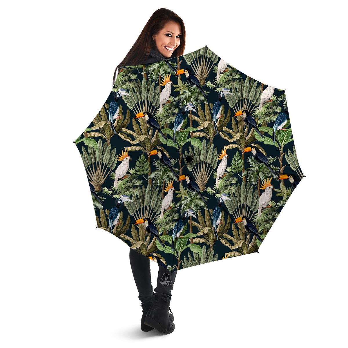 Tropical Toucan Parrot Print Pattern Umbrella-grizzshop