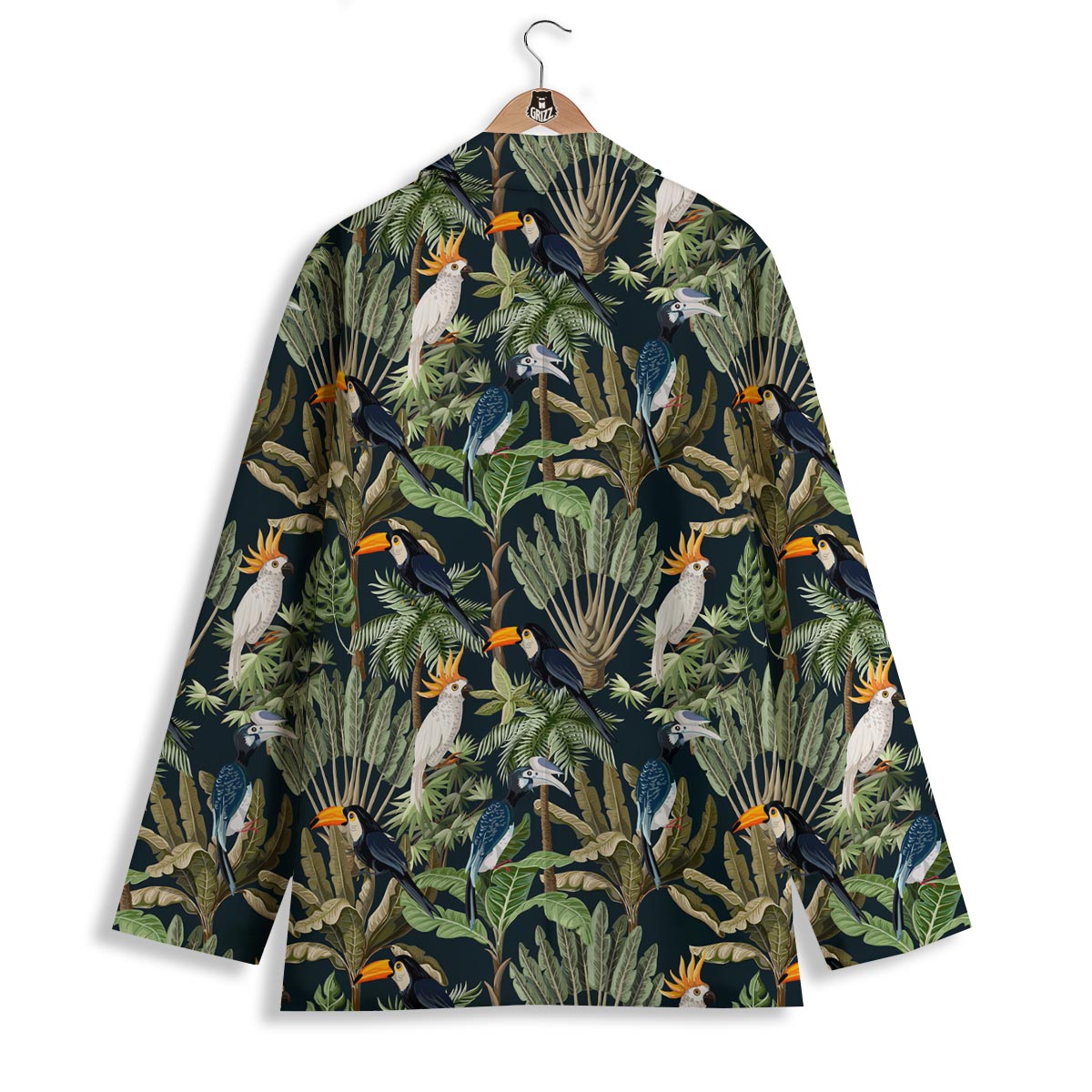 Tropical Toucan Parrot Print Pattern Women's Blazer-grizzshop