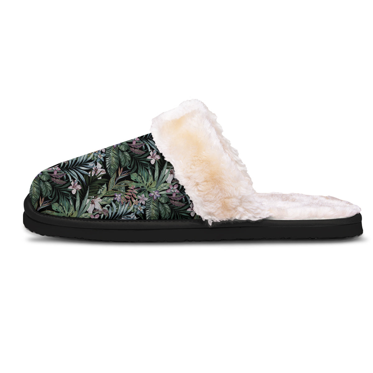 Tropical Vintage Floral Print Pattern Slippers-grizzshop