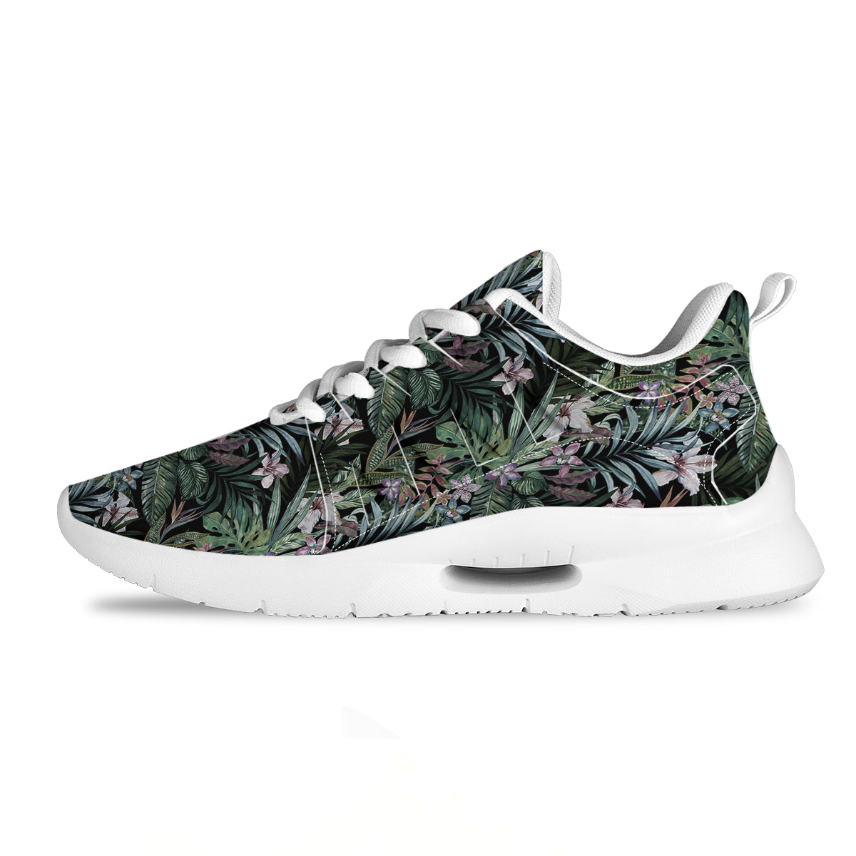 Tropical Vintage Floral Print Pattern Tennis Shoes-grizzshop