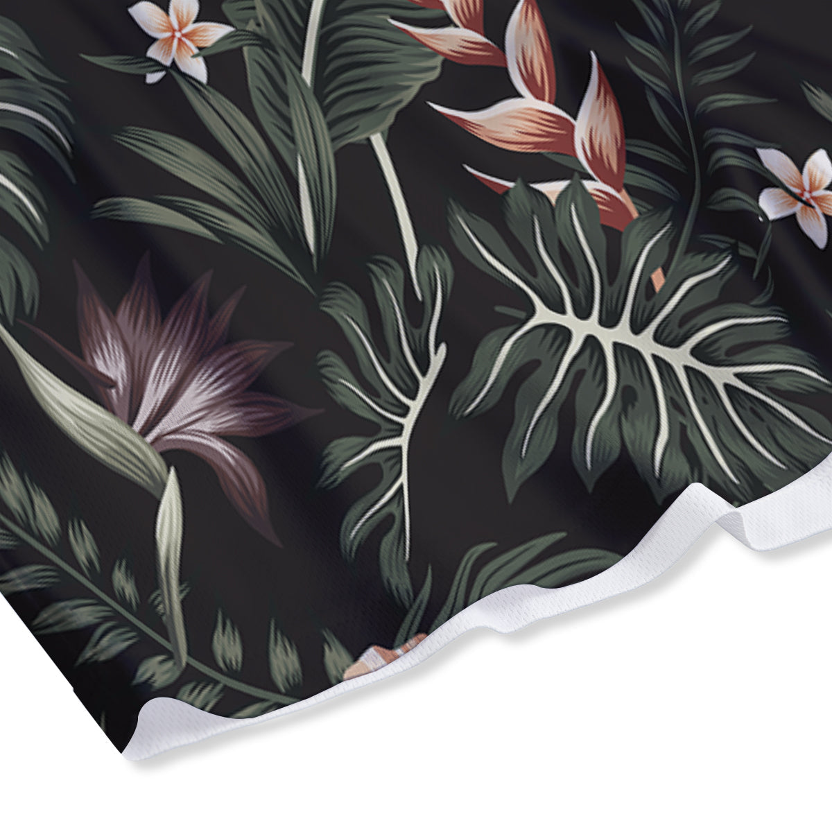 Tropical Watercolor Print Pattern Mesh Shorts-grizzshop