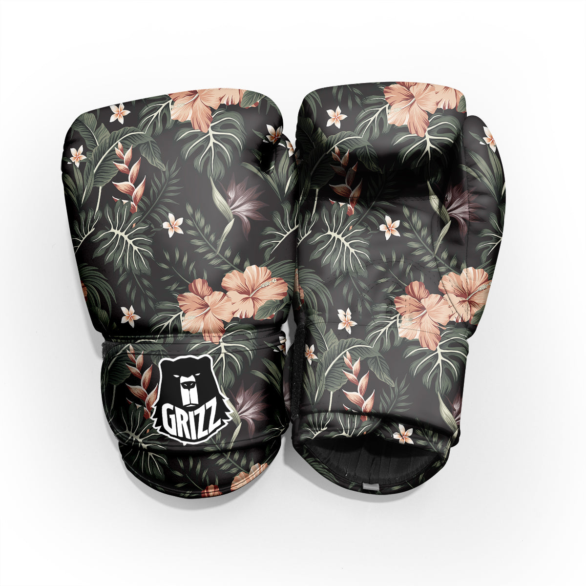 Tropical Watercolor Print Pattern Sparring Gloves-grizzshop