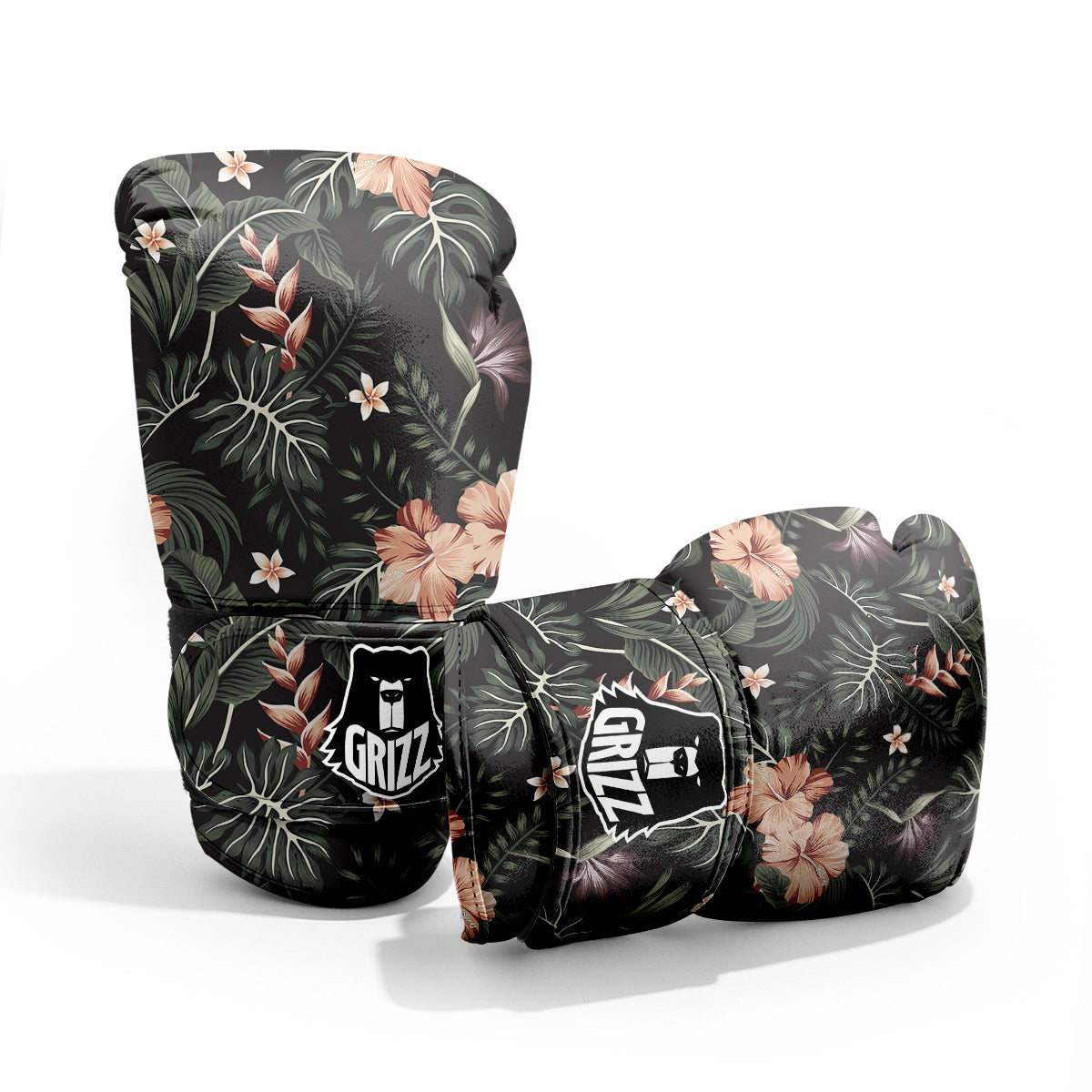 Tropical Watercolor Print Pattern Sparring Gloves-grizzshop