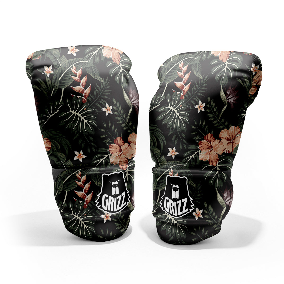 Tropical Watercolor Print Pattern Sparring Gloves-grizzshop