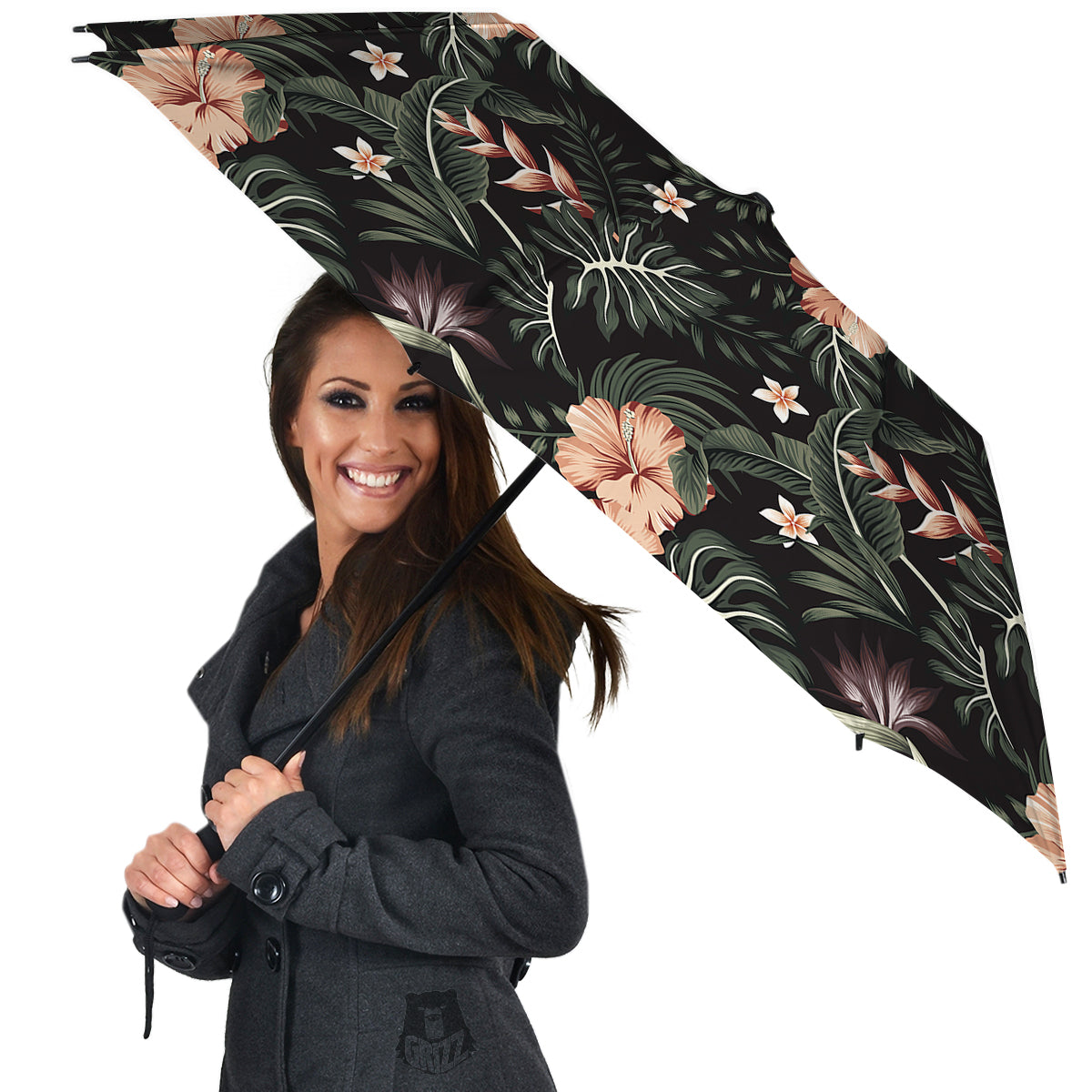 Tropical Watercolor Print Pattern Umbrella-grizzshop