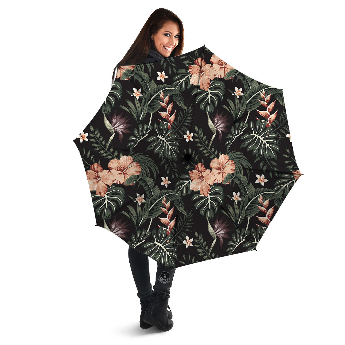 Tropical Watercolor Print Pattern Umbrella-grizzshop