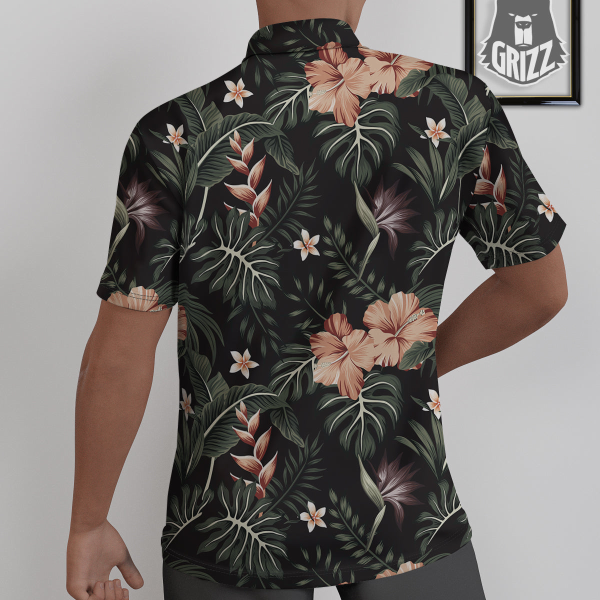 Tropical Watercolor Print Pattern Untucked Shirts-grizzshop